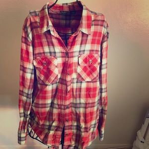 A red and yellow plaid shirt